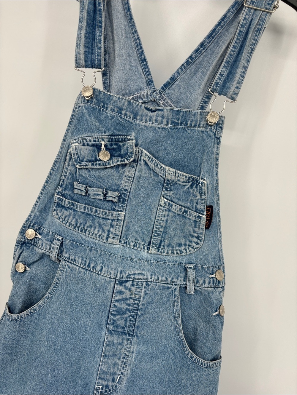 Revolt Perfect Style vintage adjustable cotton denim overall bibs size medium - Picture 2 of 10